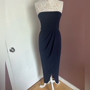 WAYF The Angelique Strapless Tulip Gown Navy / Ink